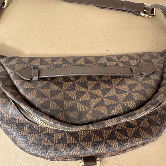 NO BRAND Woman Brown patterned travel activewear casual fanny pack one size - Picture 2 of 10